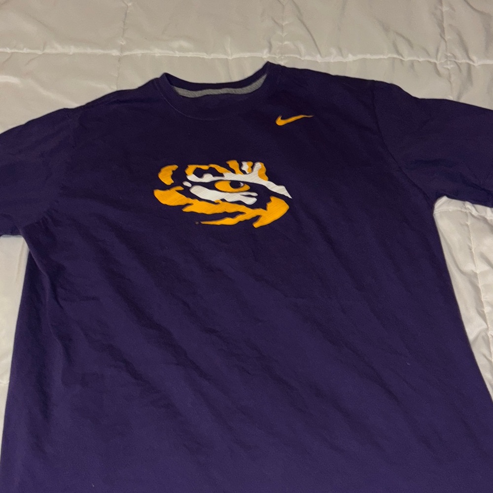 Nike Purple Short Sleeve Tee with Yellow Graphic